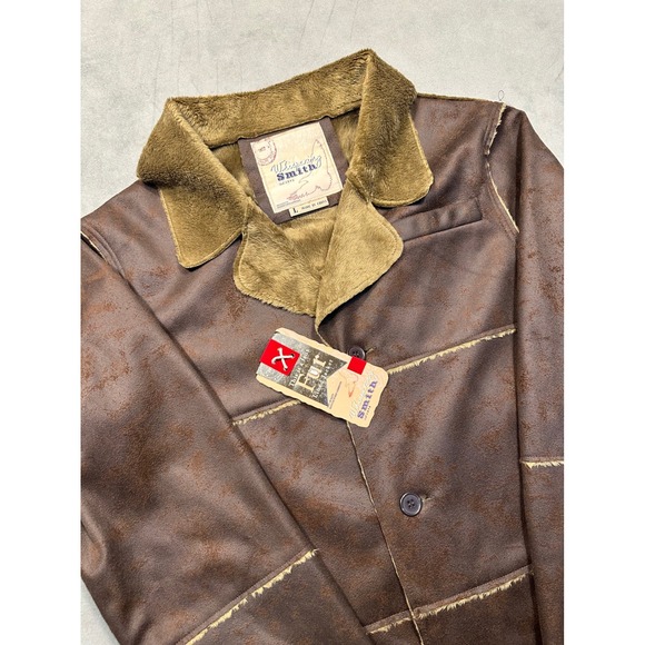 Whispering Smith Jackets & Blazers - Whispering Smith Womens Faux‎ Fur Lined Jacket Brown Distressed Look Size L